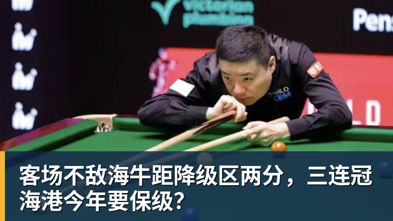 好博体育客场不敌海牛距降级区两分，三连冠海港今年要保级？